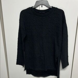 Zara Charcoal Textured Knit Top